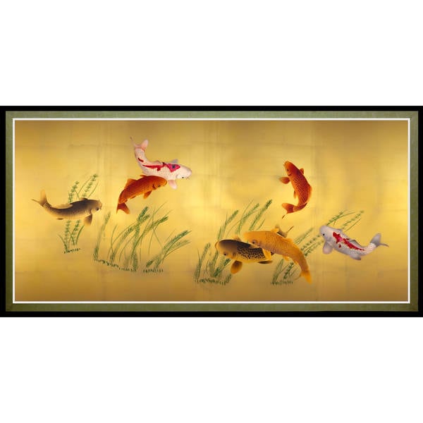 Seven Lucky Fish' Canvas Wall Art