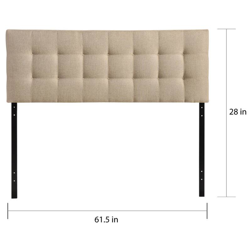 Lily Queen-size Tufted Linen Headboard