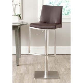 safavieh armondo white leather seat stainless steel adjustable 22 safavieh armondo white leather seat stainless steel adjustable 22
