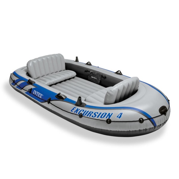 Intex Excursion 4 Inflatable Boat Set - 15932801 - Overstock.com 