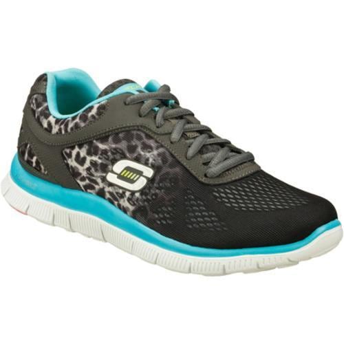 Womens Skechers Flex Appeal Serengeti Gray/Blue  