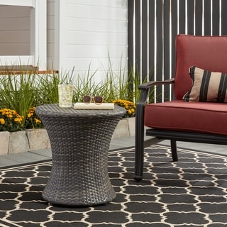 Adriana Outdoor Boho Wicker Accent Table by Christopher Knight Home