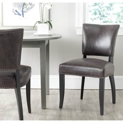 SAFAVIEH Dining Desa Antique Brown Dining Chairs (Set of 2) - 20.5" x 24.4" x 35.6"