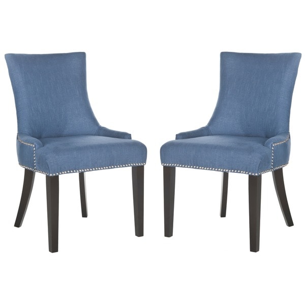 set of 2 blue chairs