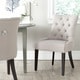 preview thumbnail 1 of 5, SAFAVIEH Harlow Grey Ring Dining Chair (Set of 2) - 22" x 25.6" x 36.4"