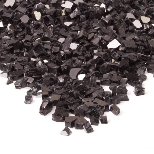 Real Flame Black Reflective Fire Glass 20lbs.