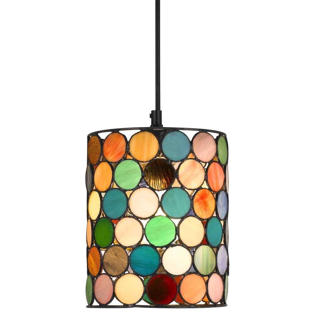 Cal Lighting Tiffany-style Round Mini Pendant Fixture