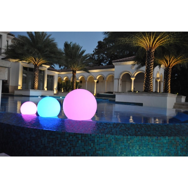 PublicLight LED Illuminated All-in-1 Floor, Hanging, and Floating Sphere Lantern Orb Light
