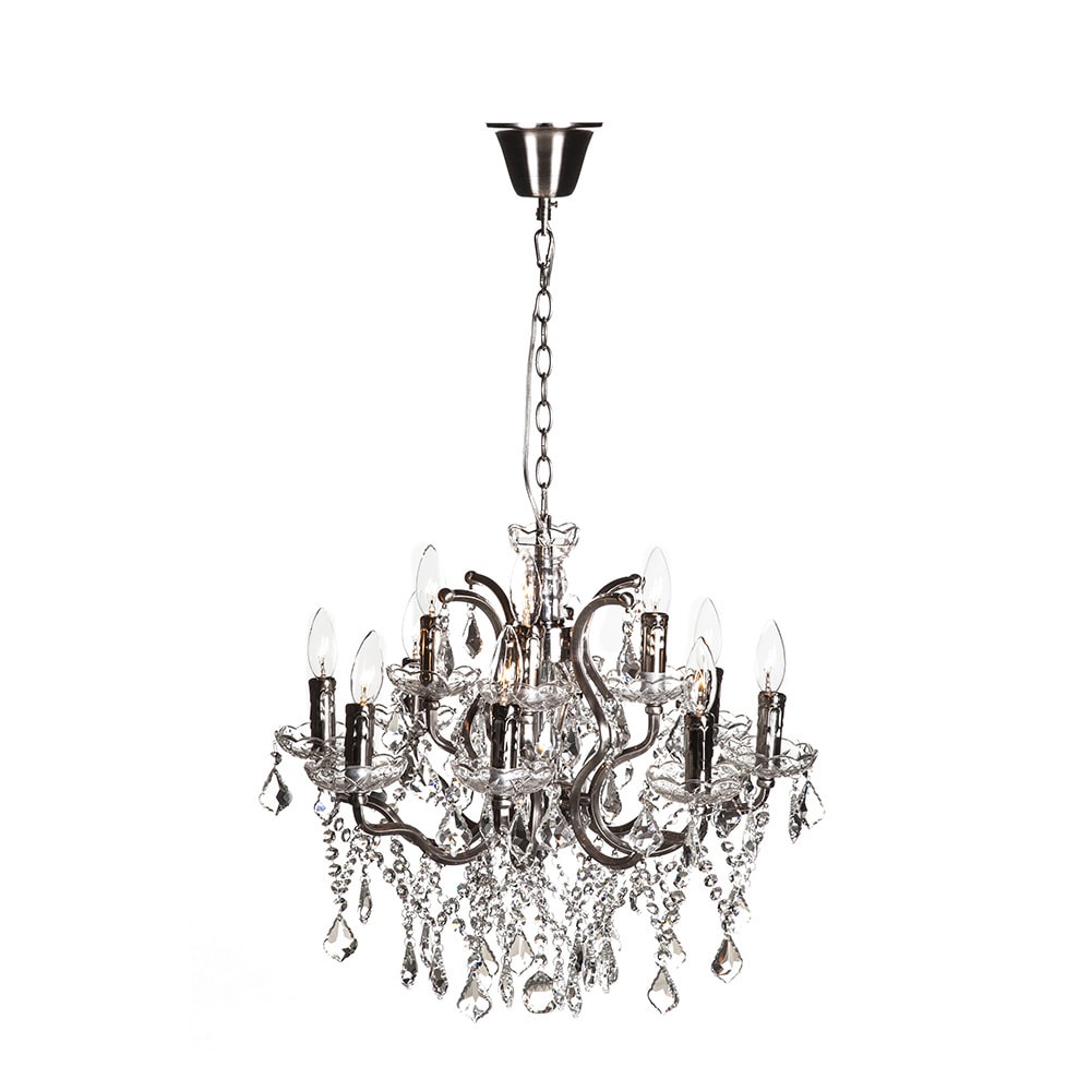 Halcyon 12 light Nickel Chandelier