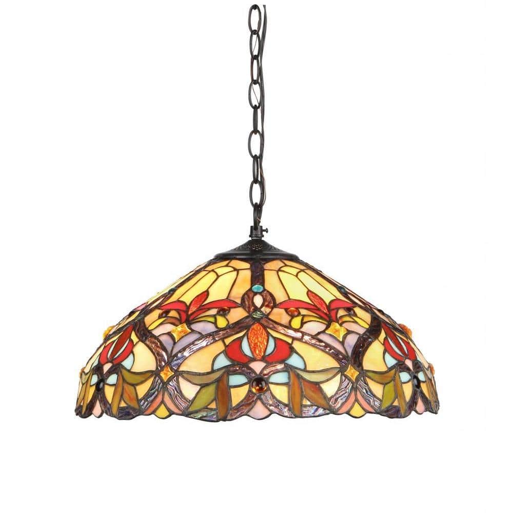 Tiffany Style Victorian Design 2-light Pendant