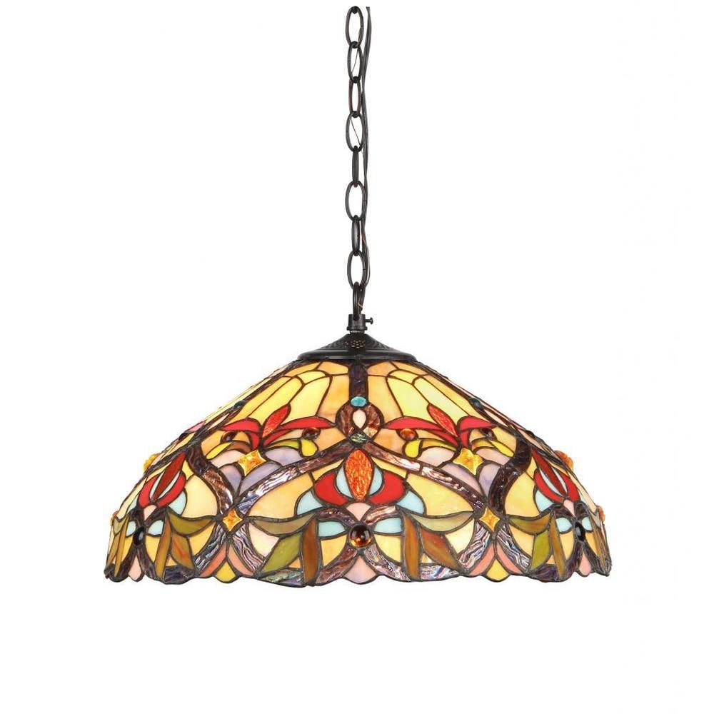 Tiffany Style Victorian Design 2-light Pendant
