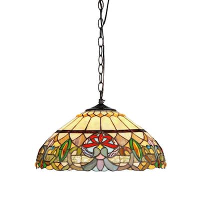 Tiffany Style Victorian Design 2-light Hanging Pendant