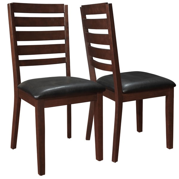 Shop Dark Espresso Wood Dining Chairs (Set of 2) - Free Shipping Today