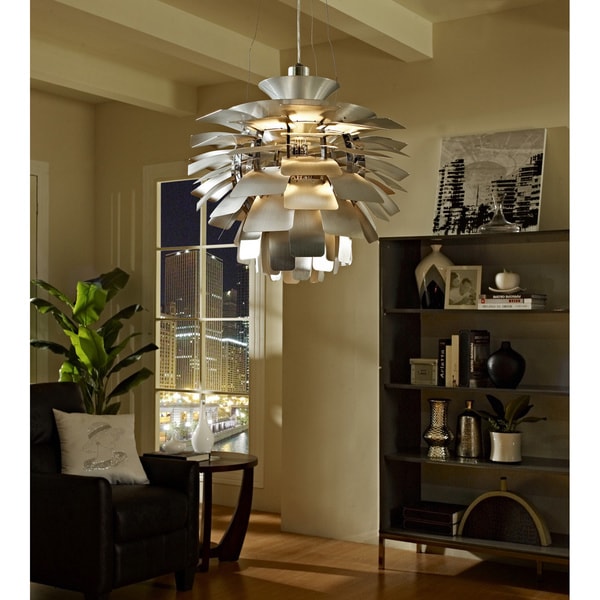 Artichoke style Silver 24 inch Modern Chandelier Lamp Modway Chandeliers & Pendants
