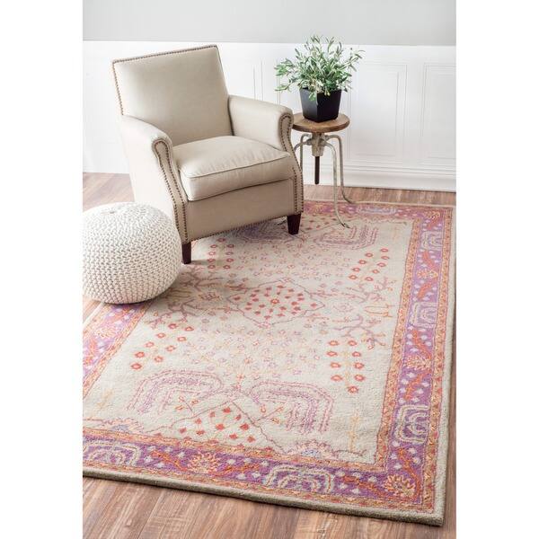 nuLOOM Handtufted Oriental Persian Green Wool Rug (7'6 x 9'6) 8682540