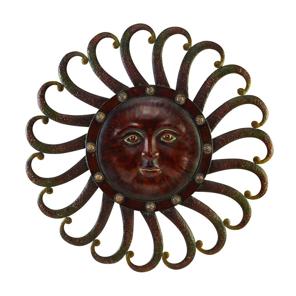 Metal Sun Wall Plaque