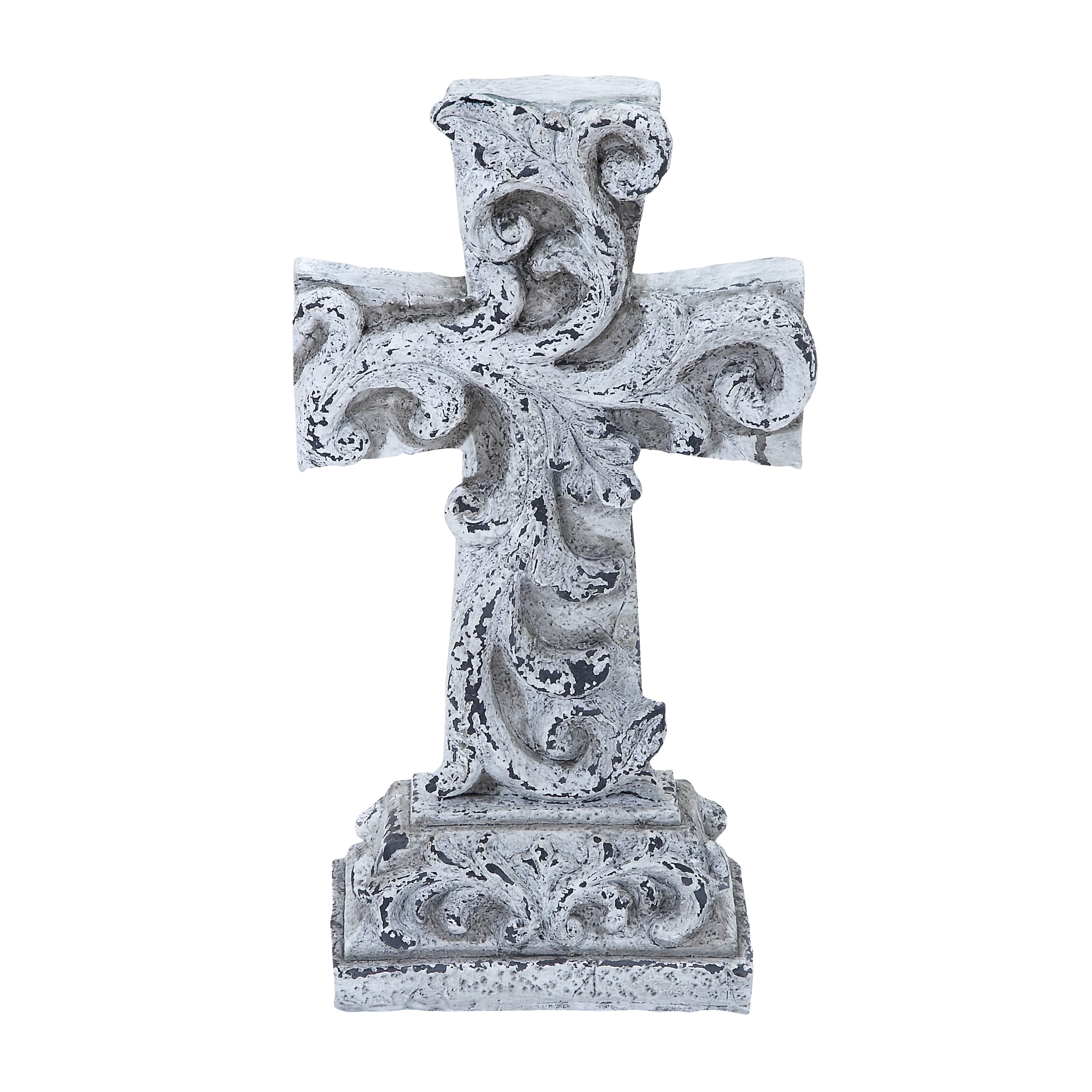 Unique Polystone Cross Decor