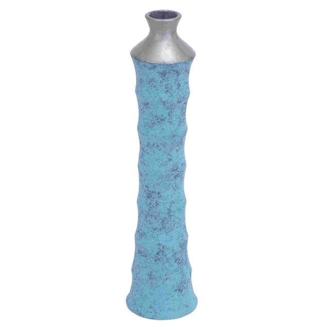 Modern Blue Ceramic Tall Vase (BlueDimensions 24 inches high x 6 inches wide x 6 inches deep )