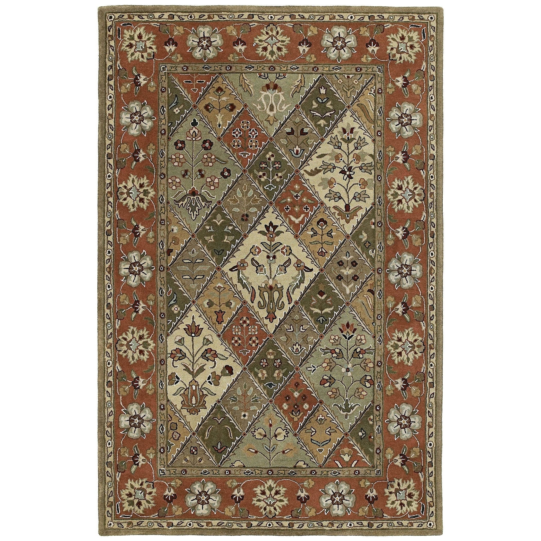 Hand tufted Royal Taj Multi Wool Area Rug (2 X 3)