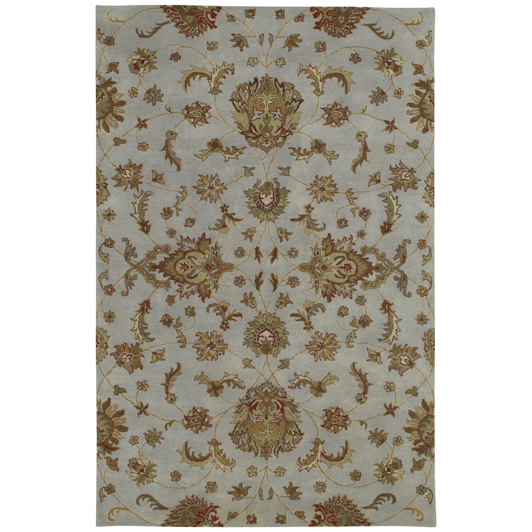 Hand tufted Royal Taj Light Blue Wool Area Rug (2 X 3)