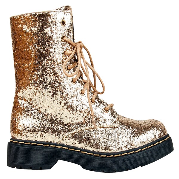 glitter military boots