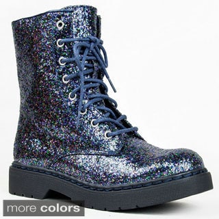 glitter military boots