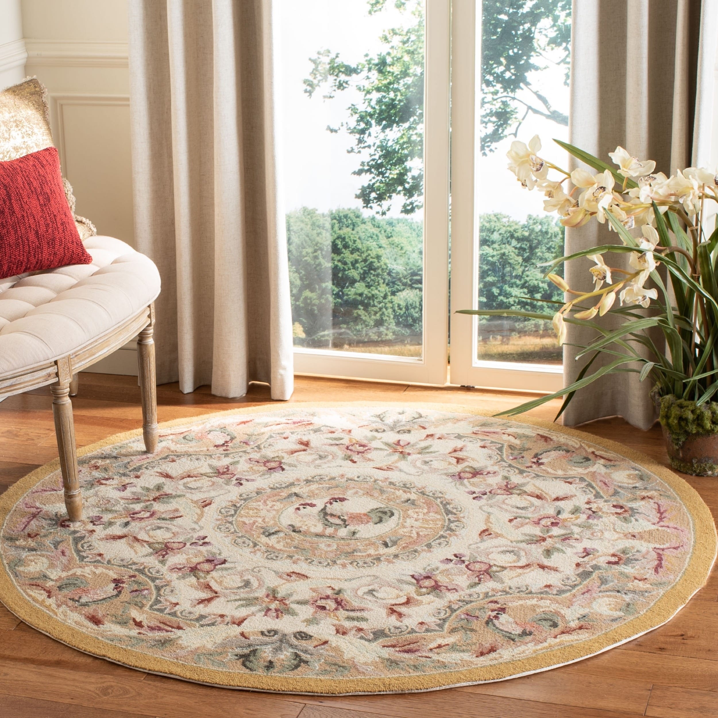 Safavieh Hand hooked Chelsea Taupe Wool Rug (4 Round)