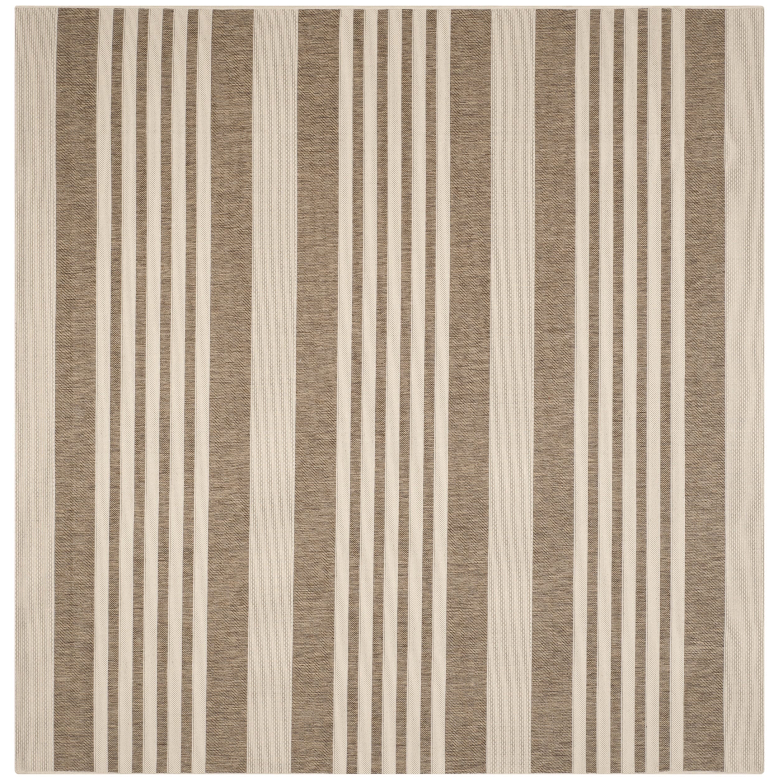 Safavieh Indoor/ Outdoor Courtyard Brown/ Bone Rug (710 Square)