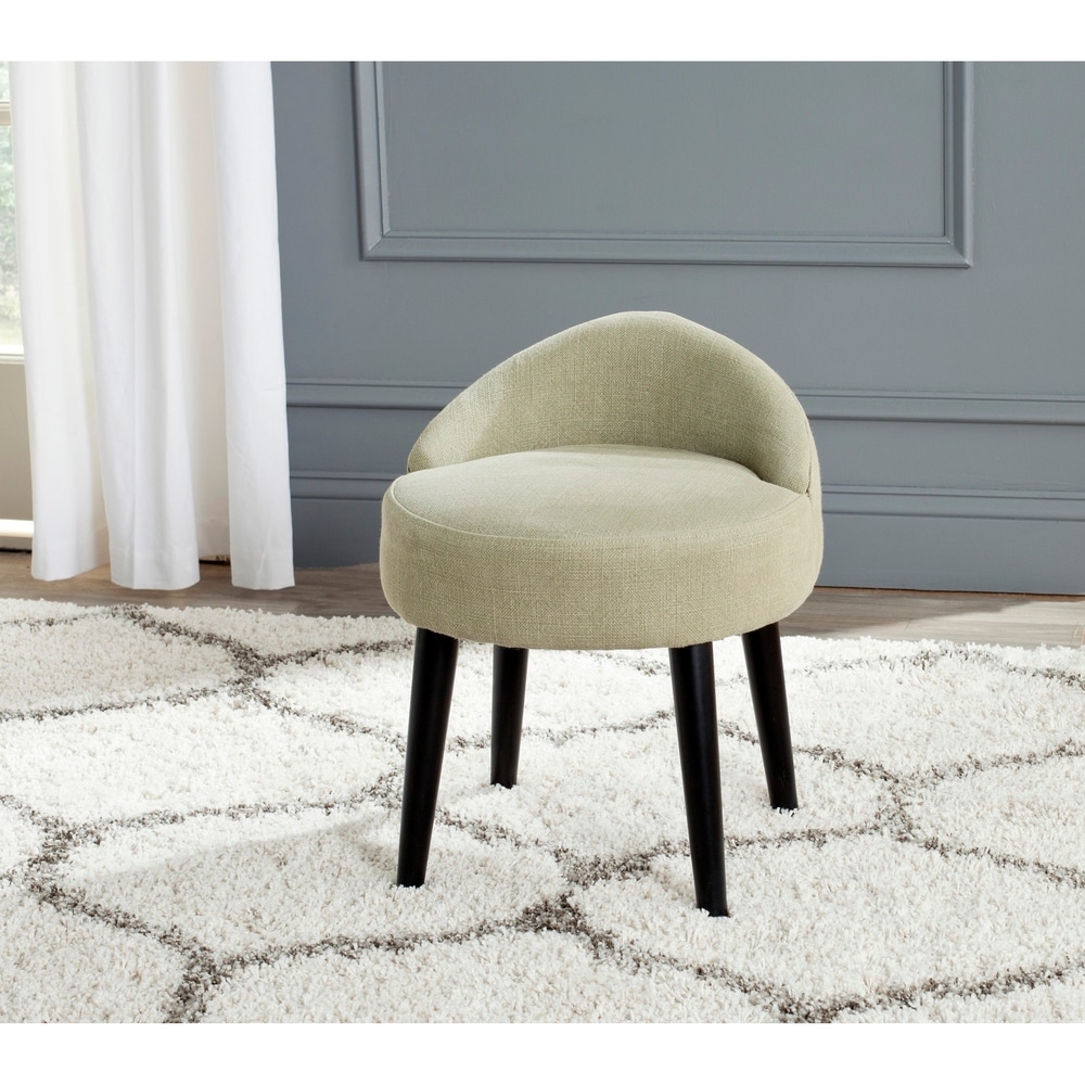 Safavieh  Mid-Century Modern Brinda Green Mist Petite Vanity Chair - 16.1 inch x 16.5 inch x 19.7 inch (MCR4693B)