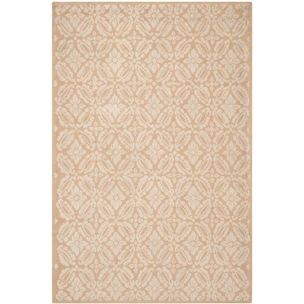 Safavieh Hand hooked Chelsea Gold Wool Rug (79 x 99)   15939267