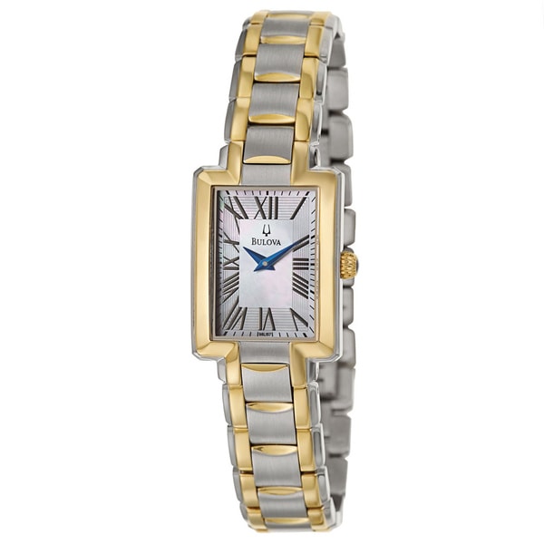 Bulova Women's 'Fairlawn' Two Tone Stainless Steel Japanese Quartz Watch Bulova Women's Bulova Watches