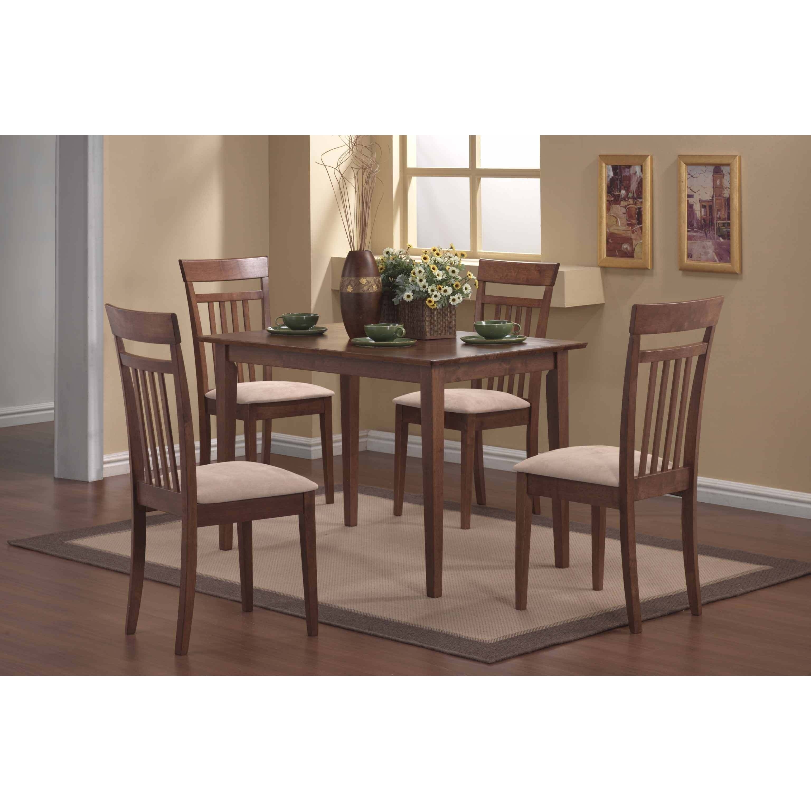 Monarch Specialties Walnut 5 piece Dining Room Set Walnut Size 5 Piece Sets