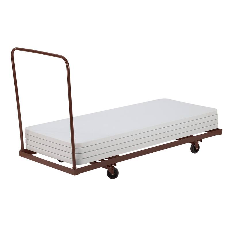 Brown 74-inch Rectangular Folding Table Dolly