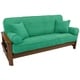 preview thumbnail 8 of 16, Blazing Needles Full-size 5-piece Microsuede Futon Cover Set - Full Emerald
