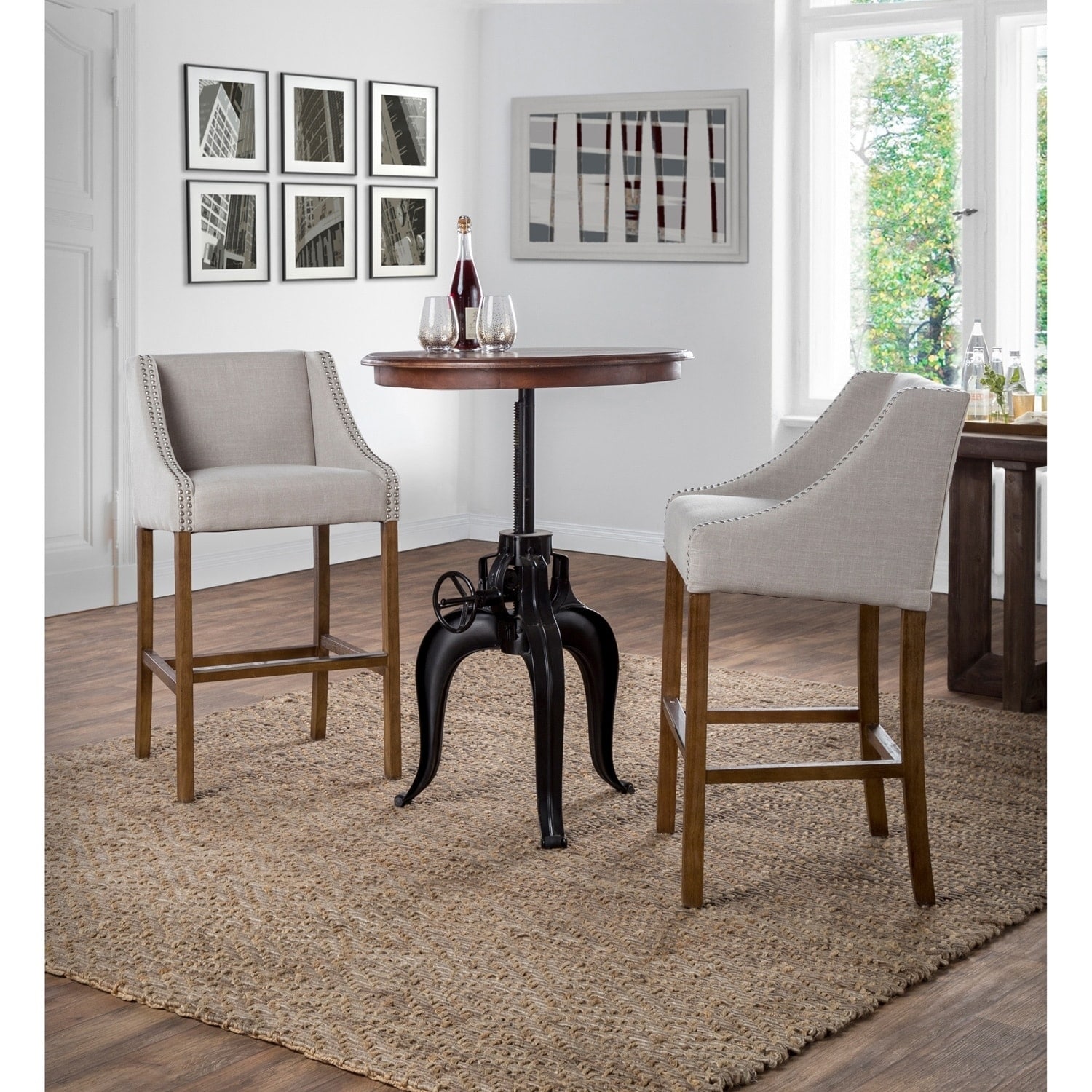 Aoki French Beige Barstool