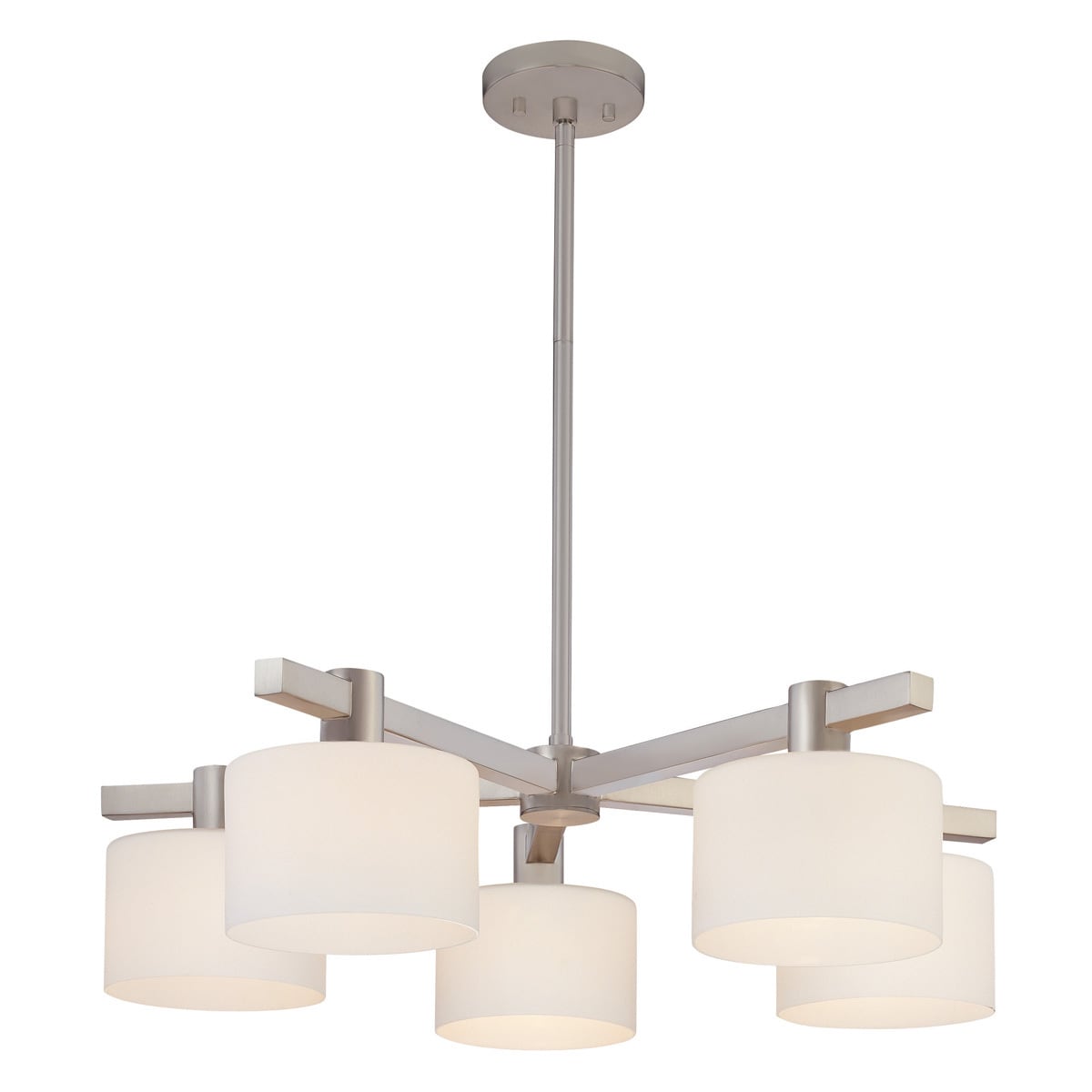 Sonneman Lighting Milano 5 light Satin Nickel Pendant