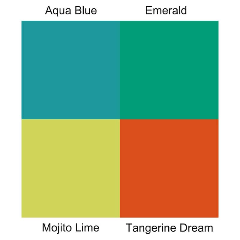 Twill Full-Size 8-10 Inch Thick Futon Cover Set with Four Throw Pillows - Full - Mojito Lime