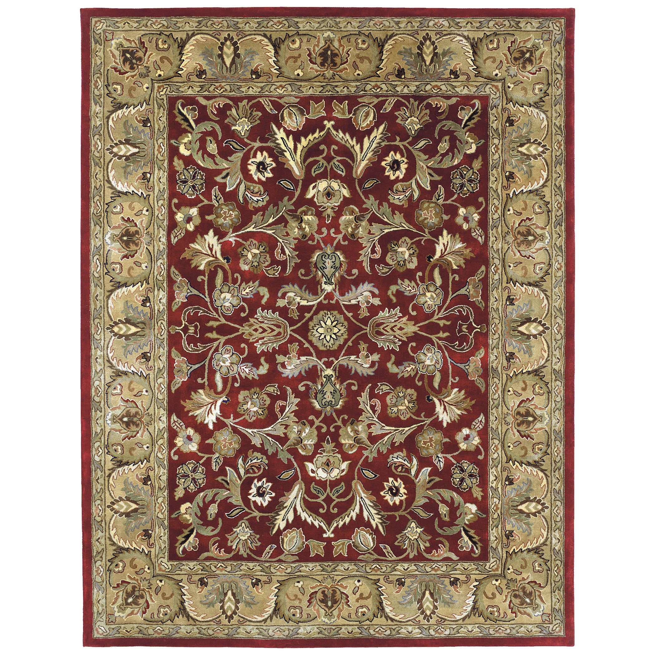 Royal Taj Red Hand tufted Wool Rug (36 X 53)