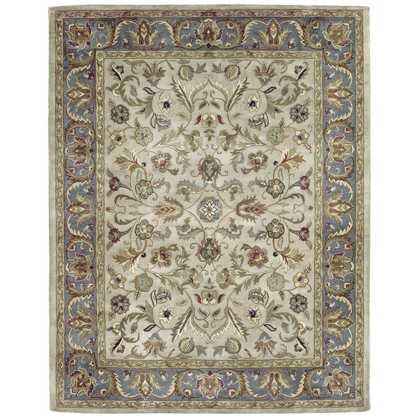 Hand-tufted Royal Taj Beige Wool Rug - 5' x 7'9"