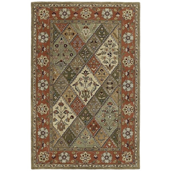 Royal Taj Multi Hand-tufted Wool Rug (3'6 x 5'3) - 3'6" x 5'3"