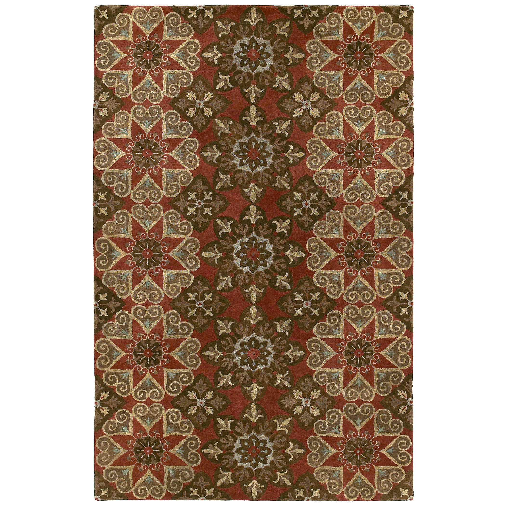 Hand tufted Royal Taj Raspberry Wool Rug (36 X 53)