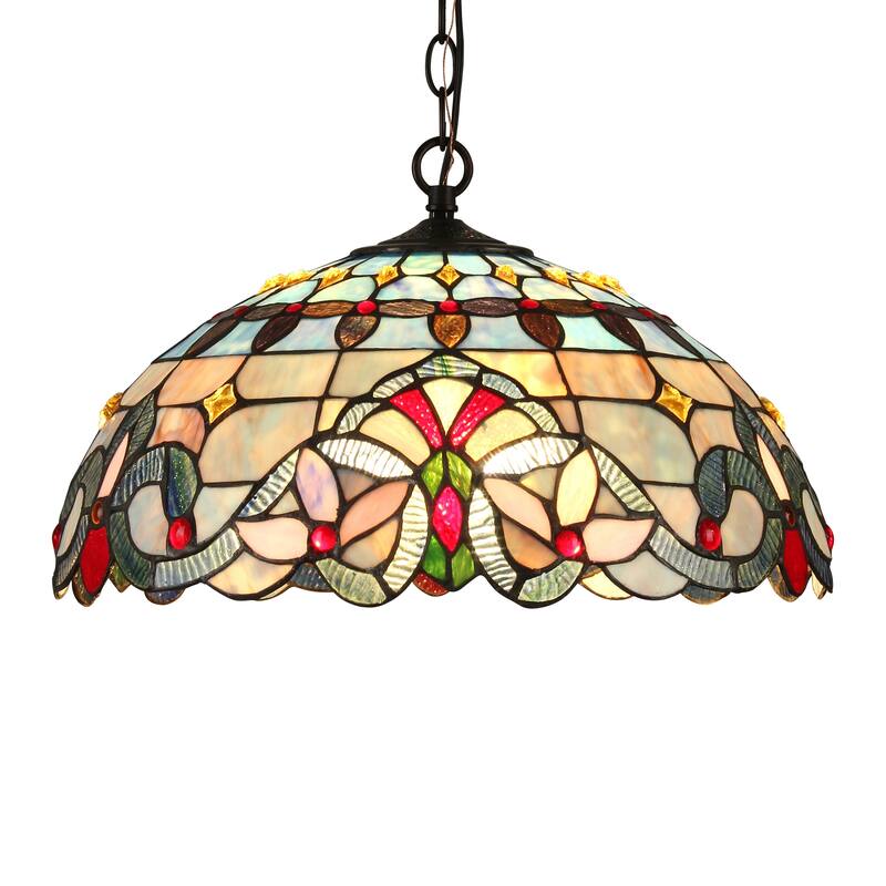 Chloe Tiffany Style Victorian Design 2-light Pendant