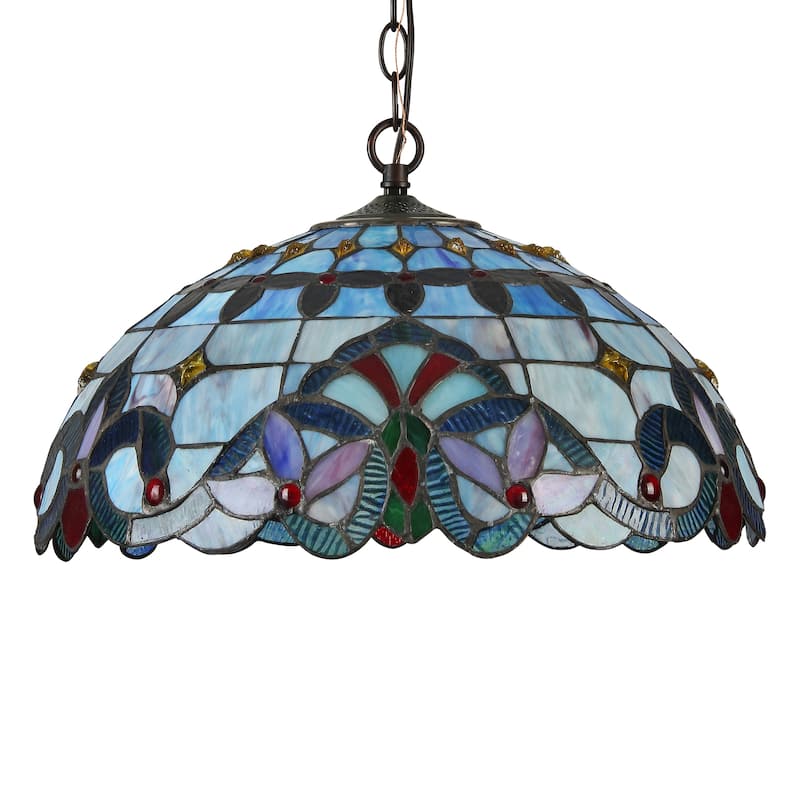 Chloe Tiffany Style Victorian Design 2-light Pendant