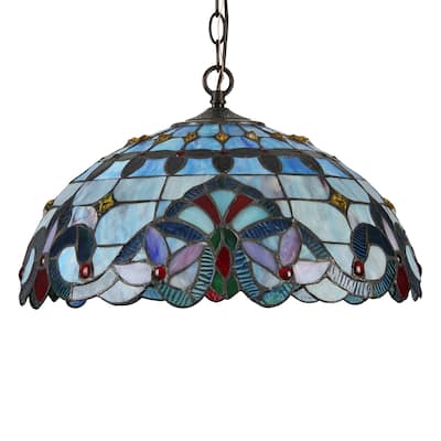 Chloe Tiffany Style Victorian Design 2-light Pendant