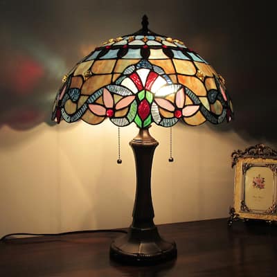 Tiffany Style Victorian Design 2-light Table Lamp