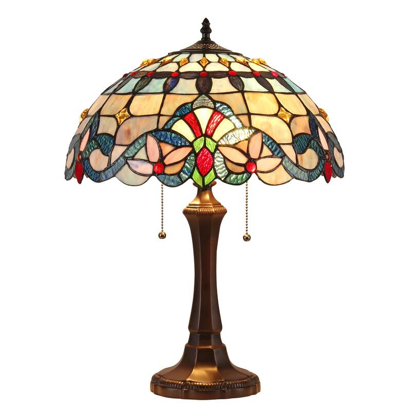 Tiffany Style Victorian Design 2-light Table Lamp