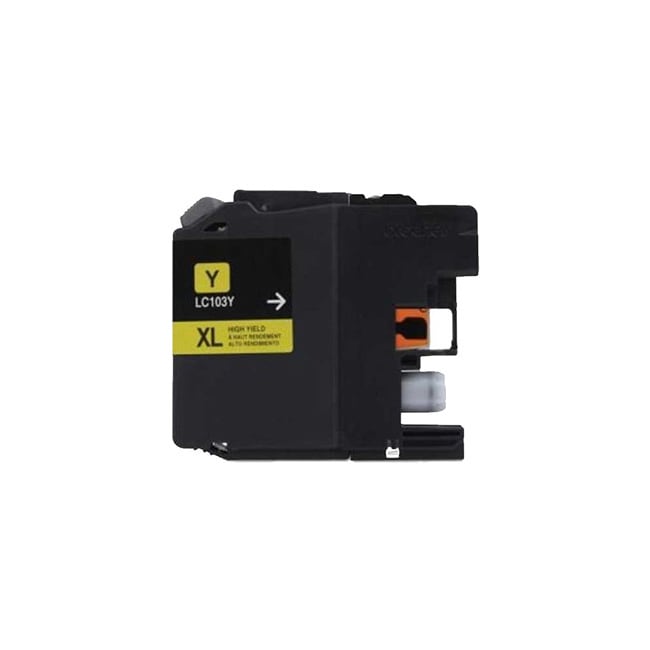 Brother Lc103 Yellow Compatible Ink Cartridge (remanufactured)