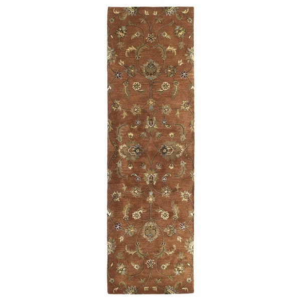 Hand-tufted Royal Taj Copper Wool Runner Rug (2'3 x 7'9) - 2'3" x 7'9"