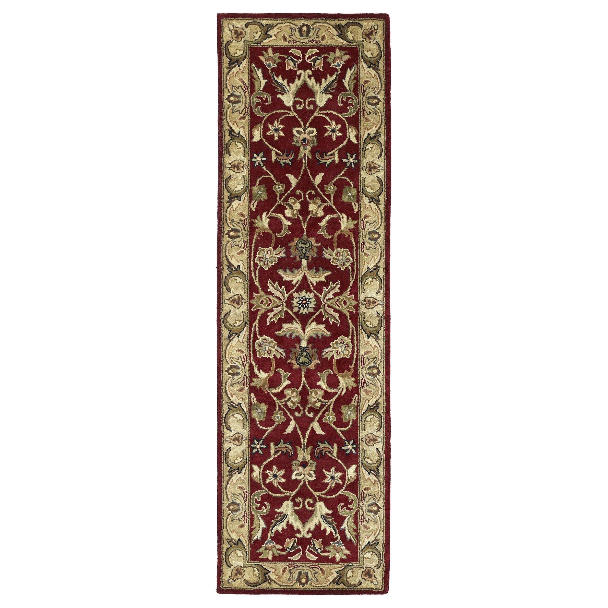 Royal Taj Red Hand tufted Wool Rug (23 X 79)