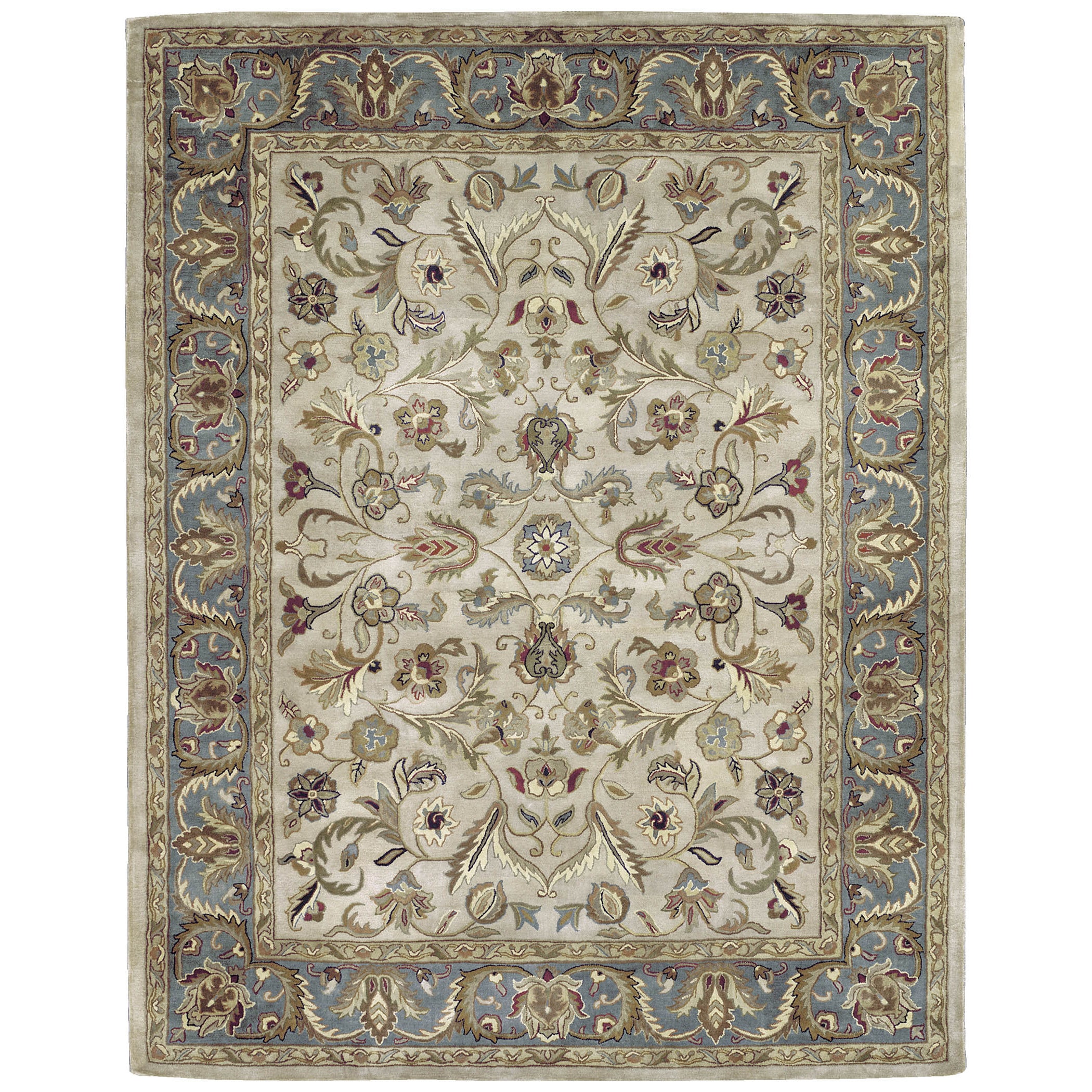 Hand tufted Royal Taj Beige Wool Area Rug (8 X 10)